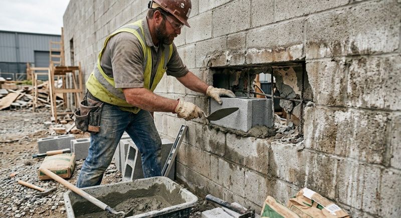 Cinder Block Wall Repair in Indiantown, FL