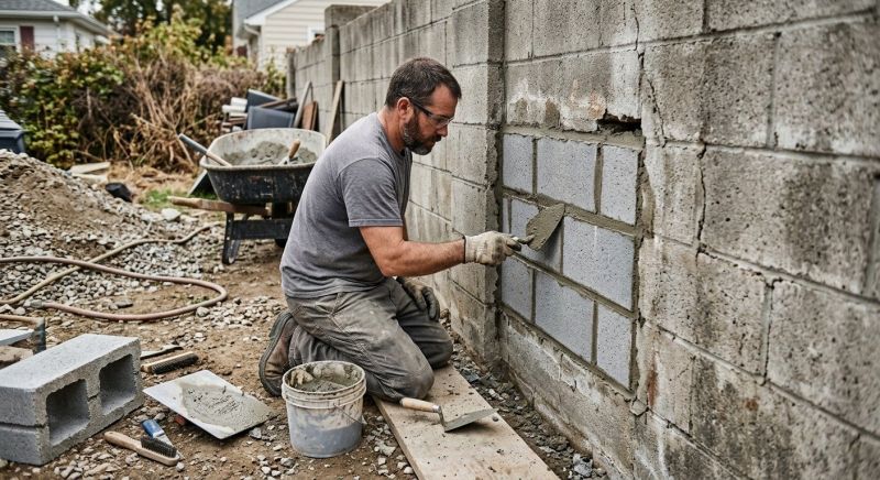 Cinder Block Wall Repair in Stuart, FL