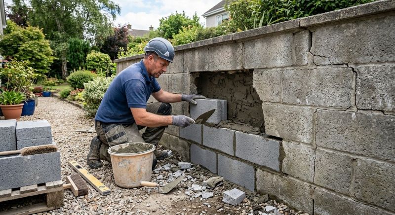 Concrete Block Wall Repair in Port Saint Lucie, FL